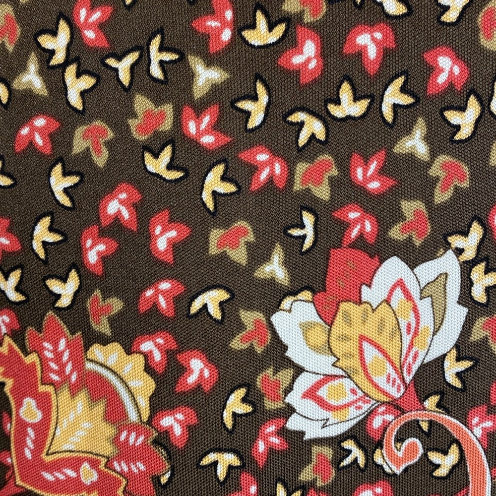 Talbots 100% Silk Sleeveless Top Mixed Floral/Paisley Print Size 14 Petite - Picture 4 of 9